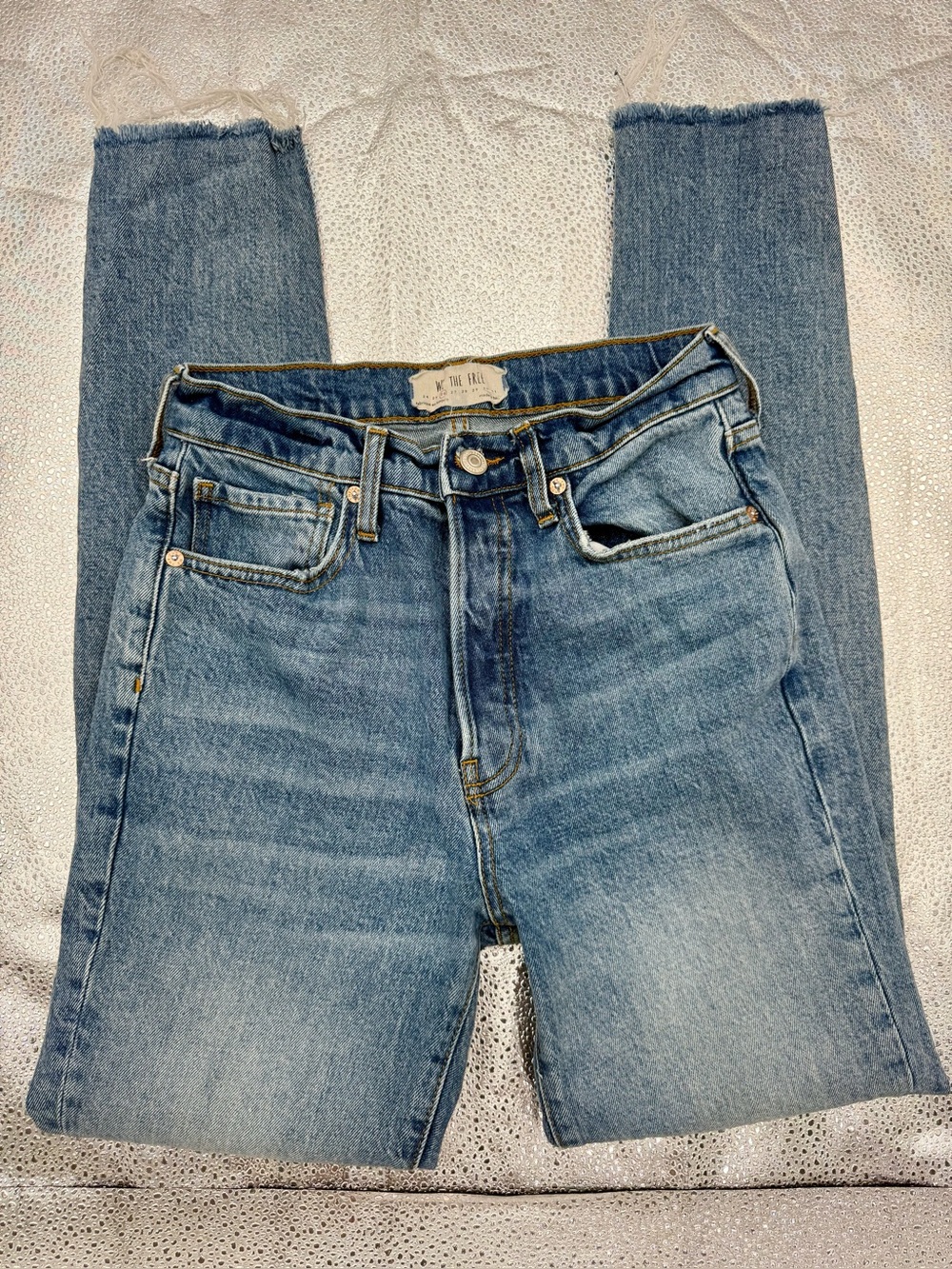 J066 We The Free Light Blue High-Rise Women's Jeans 26